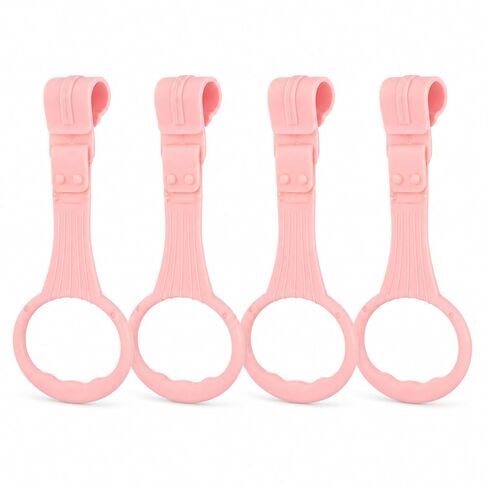 DECHOUS 4Pcs Playpen Pull Up Rings: Pink Baby Pull Up Rings for Play Pen - Walking Exercises Assistant Stand Up Handle for Toddler Practice Gifts in Kuwait