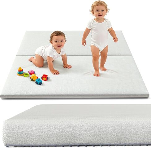 Baby Mat for Floor 59x59 Inch - Thick 1.3‘’ Waterproof Floor Mat for Crawling, Non-Toxic with Machine Washable Cover for Toddlers Infants Boys Girls in Kuwait