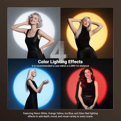 NEEWER BASICS مصباح يدوي للتصوير الفوتوغرافي بقدرة 20 وات RGB مع 4 ألوان/20 مرشحات Gobo، بطارية مدمجة بقدرة 49.95 وات في الساعة، 6300K CRI95+ ضوء كشاف LED محمول لغروب الشمس المحيط لإضاءة استوديو تسجيل الفيديو، FL20 in Kuwait