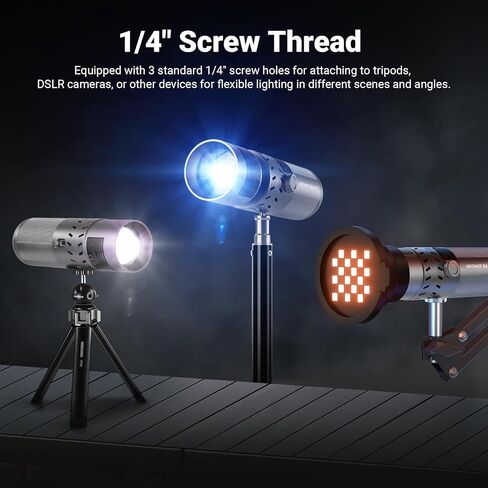 NEEWER BASICS مصباح يدوي للتصوير الفوتوغرافي بقدرة 20 وات RGB مع 4 ألوان/20 مرشحات Gobo، بطارية مدمجة بقدرة 49.95 وات في الساعة، 6300K CRI95+ ضوء كشاف LED محمول لغروب الشمس المحيط لإضاءة استوديو تسجيل الفيديو، FL20 in Kuwait