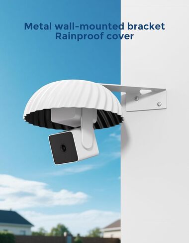 غطاء مقاوم للطقس لـ Wyze Cam Pan v3 مع حامل جداري قابل للتعديل 360 درجة - مضاد للوهج، ومضاد للمطر، وغطاء كاميرا خارجي مقاوم للأشعة فوق البنفسجية، ويحمي محرك المقلاة والإمالة، وملحق كاميرا أمان متين، أبيض in Kuwait