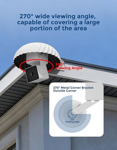 غطاء مقاوم للطقس لـ Wyze Cam Pan v3 مع حامل جداري قابل للتعديل 360 درجة - مضاد للوهج، ومضاد للمطر، وغطاء كاميرا خارجي مقاوم للأشعة فوق البنفسجية، ويحمي محرك المقلاة والإمالة، وملحق كاميرا أمان متين، أبيض in Kuwait
