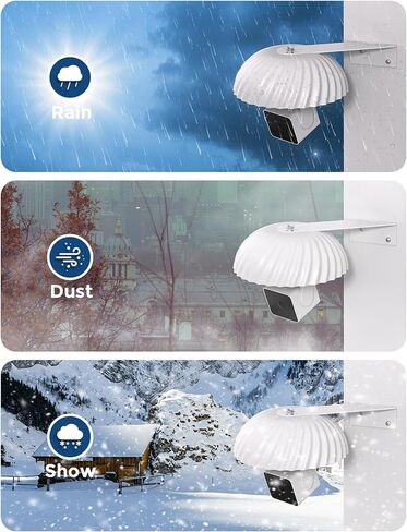 غطاء مقاوم للطقس لـ Wyze Cam Pan v3 مع حامل جداري قابل للتعديل 360 درجة - مضاد للوهج، ومضاد للمطر، وغطاء كاميرا خارجي مقاوم للأشعة فوق البنفسجية، ويحمي محرك المقلاة والإمالة، وملحق كاميرا أمان متين، أبيض in Kuwait