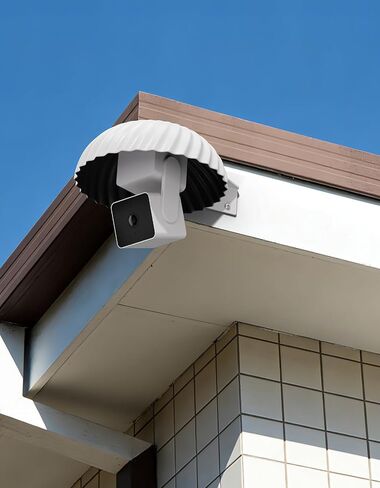 غطاء مقاوم للطقس لـ Wyze Cam Pan v3 مع حامل جداري قابل للتعديل 360 درجة - مضاد للوهج، ومضاد للمطر، وغطاء كاميرا خارجي مقاوم للأشعة فوق البنفسجية، ويحمي محرك المقلاة والإمالة، وملحق كاميرا أمان متين، أبيض in Kuwait