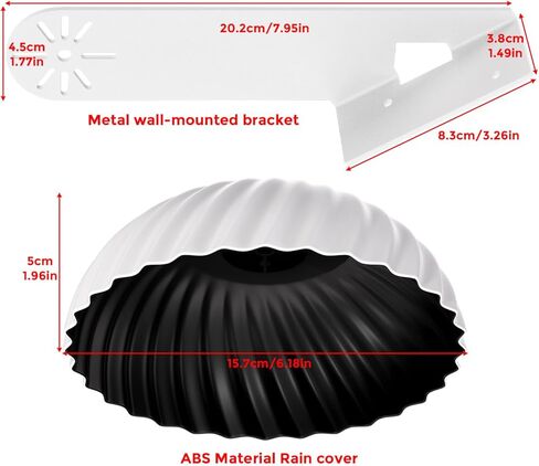 غطاء مقاوم للطقس لـ Wyze Cam Pan v3 مع حامل جداري قابل للتعديل 360 درجة - مضاد للوهج، ومضاد للمطر، وغطاء كاميرا خارجي مقاوم للأشعة فوق البنفسجية، ويحمي محرك المقلاة والإمالة، وملحق كاميرا أمان متين، أبيض in Kuwait