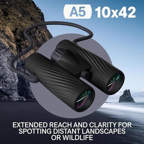 Bushnell A5 10x42 Binoculars for Adults & Kids, Waterproof, Fogproof, 10X Magnification, Dielectric & Phase Coated Prisms, Fully Multi-Coated Lenses & Rubber Armor - Cilantro Green in Saudi Arabia