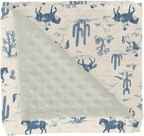 Cute Pink Cowgirl Baby Blankets for Girl Western Cowgirls Horse Cactus Mountain Sunset Soft Mink Dotted Backing Double Layer Swaddle Blanket Wild West Desert Bed Throws for Newborn Toddler Crib 30x40 in Saudi Arabia