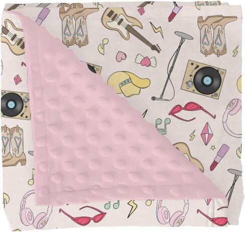 Cute Pink Cowgirl Baby Blankets for Girl Western Cowgirls Horse Cactus Mountain Sunset Soft Mink Dotted Backing Double Layer Swaddle Blanket Wild West Desert Bed Throws for Newborn Toddler Crib 30x40 in Saudi Arabia