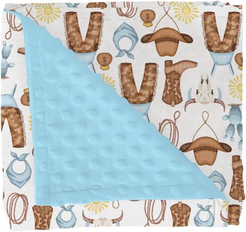 Cute Pink Cowgirl Baby Blankets for Girl Western Cowgirls Horse Cactus Mountain Sunset Soft Mink Dotted Backing Double Layer Swaddle Blanket Wild West Desert Bed Throws for Newborn Toddler Crib 30x40 in Saudi Arabia