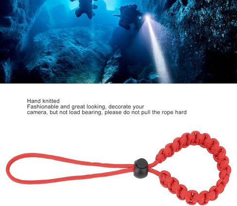 LIZEALUCKY Scuba Diving Adjustable Wrist Lanyard Paracord Underwater Camera Strap Safety Rope for Diving Lights Cameras Applicable Underwater Adventures in Kuwait