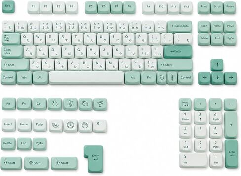 Custom PBT Keycaps ، ملف Matcha Green MOA ، تألق من خلال طباعة الجانب المزدوج للطلبة 136 مفتاح MOA Keycap تعيين 60 ٪ 65 ٪ 75 ٪ 100 ٪ لوحات مفاتيح الألعاب الميكانيكية in Saudi Arabia