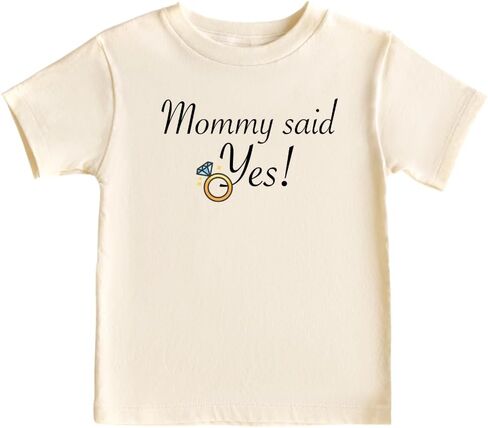 Mommy Say Yes Engagement Cute Baby Onesie® قميص ارتداءها ذو علامة تجارية مميزة ملابس مخصصة للجنسين هدية للأطفال للأم حديثي الولادة in Kuwait