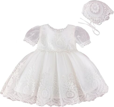 Baby Flower Girl Dress Princess Baptism Christening Wedding Birthday Tulle Dresses for Newborn Baby Girls Outfit in Saudi Arabia