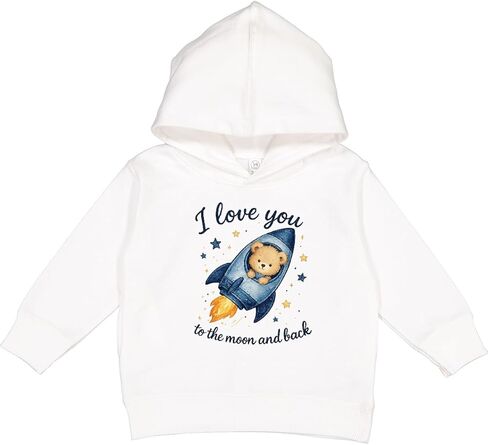سترة بقلنسوة I Love You To the Moon وBack Rocket للأطفال الصغار من Inktastic in Kuwait