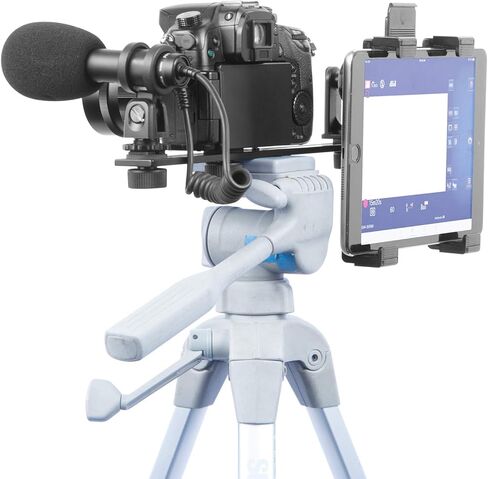 iBOLT 10 inch Tripod Camera Slider Bar with 3 Camera(_ inch) Screw attachments and Tablet Holder- Great for adding additional Microphones, LED Lights, Flash, monitors, etc- DSLR, GoPros, Video Cameras in Kuwait