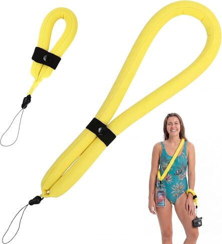 2 Set Waterproof Float Strap Large Shoulder Wristband Universal High Visibility Lanyard Underwater Camera Phone in Kuwait