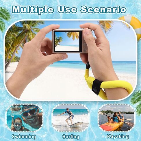 2 Set Waterproof Float Strap Large Shoulder Wristband Universal High Visibility Lanyard Underwater Camera Phone in Kuwait