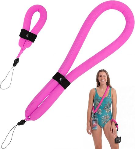 2 Set Waterproof Float Strap Large Shoulder Wristband Universal High Visibility Lanyard Underwater Camera Phone in Kuwait