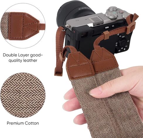 Camera Strap, Adjustable Cotton Neck and Shoulder Strap, Comfortable with Quick Release Buckles for DSLR and SLR in Kuwait