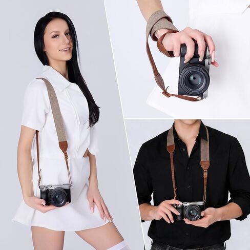 Camera Strap, Adjustable Cotton Neck and Shoulder Strap, Comfortable with Quick Release Buckles for DSLR and SLR in Kuwait