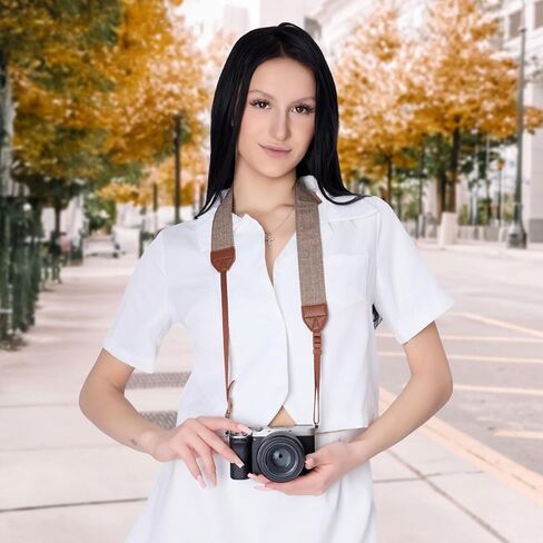 Camera Strap, Adjustable Cotton Neck and Shoulder Strap, Comfortable with Quick Release Buckles for DSLR and SLR in Kuwait