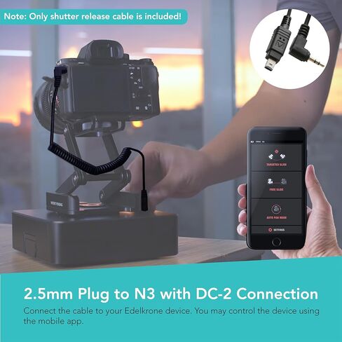 Foto&Tech 2.5mm-N3 Shutter Release Cable for Z8 Z6 III Edelkrone SurfaceONE 2-Axis Smart Motion Control & Nikon D780 Z6 Z7 D7500 D750 D5600 D5500 D7200 D7100 D5200 D5100 D5000 D3300 COOLPIX P1000 in Kuwait