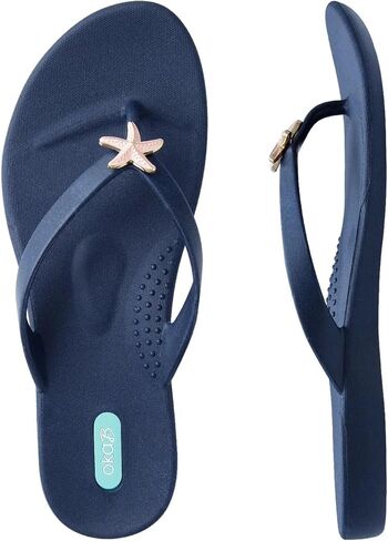 Oka-B Women's Millie Avon Flip Flop Sandal with Starfish Charm in Kuwait
