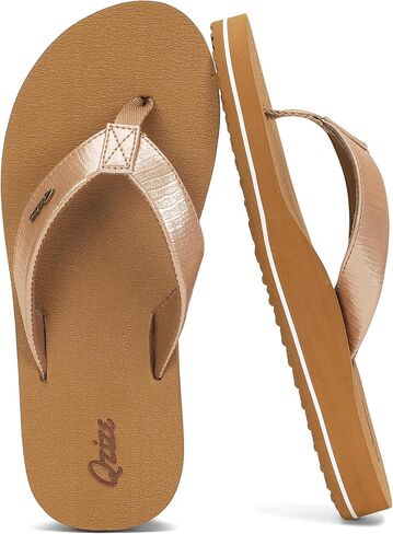 Women’s Yoga Mat Flip Flops with Arch Support – Leather Strap Thong Sandals, Cushion Walking for Summer Outdoor in Kuwait