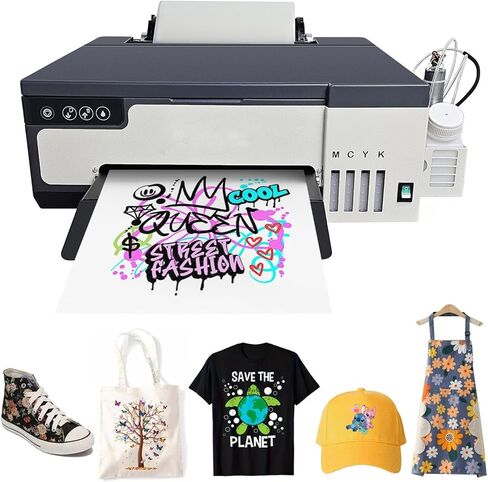 A3 DTF Printer with Roll Feeder, XP600 Print Head 5760×1440DPI, Built-in White Ink Circulation & Stirring System, High Speed Printing for T-Shirts & Fabrics (Max Width:13") in Kuwait