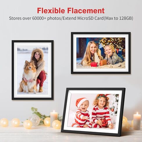 إطار صورة رقمي Frameo مقاس 10.1 بوصة مزود بتقنية WiFi مع شاشة لمس IPS مقاس 1280x800 وإطار صورة إلكتروني وذاكرة 32 جيجابايت وتدوير تلقائي وعرض شرائح ومشاركة الصور أو مقاطع الفيديو على الفور عبر تطبيق Frameo من أي مكان in Kuwait