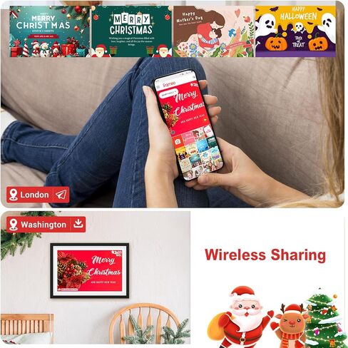Frameo 10.1 Inch WiFi Digital Picture Frame with 1280x800 IPS Touch Screen Photo Frame Electronic, 32GB Memory, Auto-Rotate,Slideshow,Share Photos or Videos Instantly via Frameo App from Anywhere in Saudi Arabia