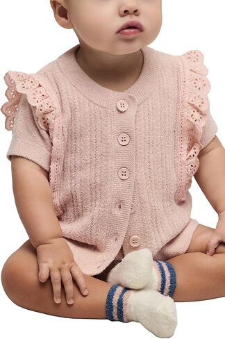 مجموعة الأطفال Barefoot Dreams® CozyChic Ultra Lite® مع كشكشة من القطن in Kuwait