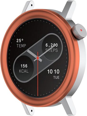 FitTurn Bezel Ring with HD Clear Tempered Glass Protective Film Compatible with CMF Watch Pro 2 Metal Bezel Ring Protection Cover for CMF Watch Pro 2 (Orange, Right) in Saudi Arabia