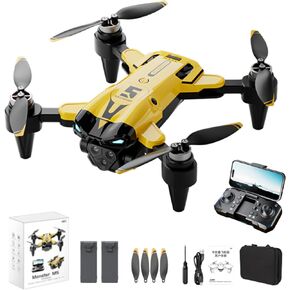 Foldable Drone with HD Camera, Under 250g Portable RC Quadcopter, Optical Flow Hover, Brushless Motor, 3 Speed Modes, WiFi FPV Live Video, Dual Batteries, M5 Selfie Drone for Adults Beginners in Kuwait