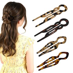 4PCS Prestige French Hair Pins - Serrated Anti-Slip Design, Curved Angle for Better Head Fit, New Elegant Hair Accessories for Women, Suitable for All Hair Types in Saudi Arabia