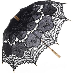 Wedding Lace Parasol Wedding Guests Outdoor Handmade Full Cotton Lace Parasols Bride umbrella for Party Photograph in Kuwait