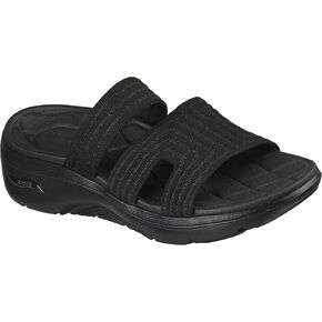 صندل Skechers النسائي أثناء التنقل Go Walk Arch Fit 2.0 Lurex Knit Slide in Kuwait