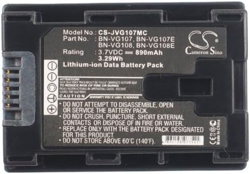3.7V 890mAh BN-VG108USM BN-VG107E BN-VG107U BN-VG108U BN-VG107US BN-VG108 استبدال البطارية هو GZ-HM440 GZ-MS216AEU GZ-HM330SEU GZ-MS150 GZ-HM650 GZ-MG750AU جي زد-HM435 in Kuwait