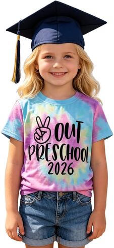 KEKEMI Toddler Boys Girls Out Preschool 2026 Shirts School Graduation T-Shirt Summer Vacation Outfit Short Sleeve Tees Tops in Kuwait