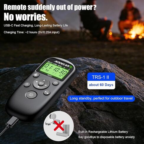 Rechargeable Intervalometer Timer Shutter Release Remote with LCD Screen Compatible with Sony A7 III A7 IV A7R IV A7C II A6600 A6700 RX100 VII ZV-1 ZV-E1 ZV-E10 II for Time-Lapse Photography in Saudi Arabia