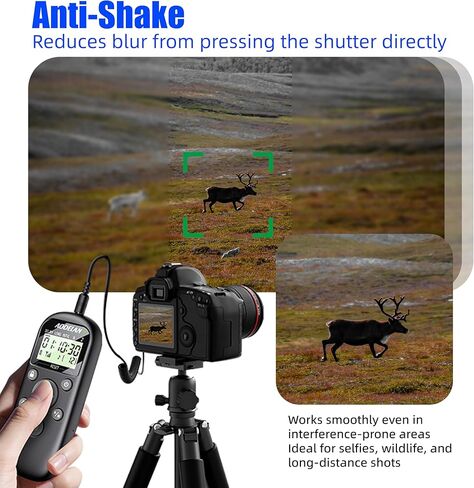Rechargeable Intervalometer Timer Shutter Release Remote with LCD Screen Compatible with Sony A7 III A7 IV A7R IV A7C II A6600 A6700 RX100 VII ZV-1 ZV-E1 ZV-E10 II for Time-Lapse Photography in Saudi Arabia