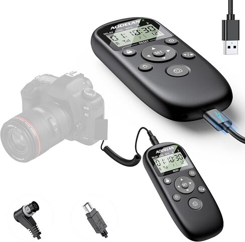Rechargeable Intervalometer Timer Shutter Release Remote with LCD Screen Compatible with Sony A7 III A7 IV A7R IV A7C II A6600 A6700 RX100 VII ZV-1 ZV-E1 ZV-E10 II for Time-Lapse Photography in Kuwait