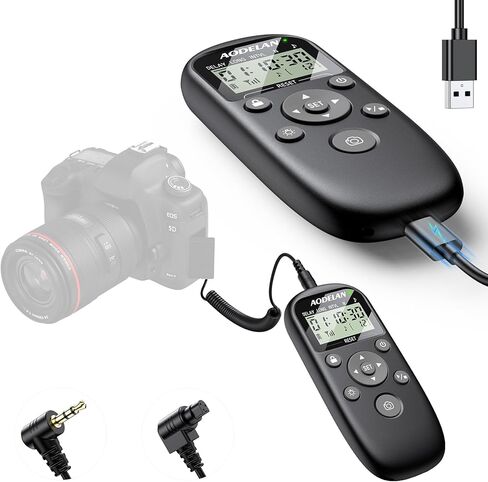 Rechargeable Intervalometer Timer Shutter Release Remote with LCD Screen Compatible with Sony A7 III A7 IV A7R IV A7C II A6600 A6700 RX100 VII ZV-1 ZV-E1 ZV-E10 II for Time-Lapse Photography in Saudi Arabia