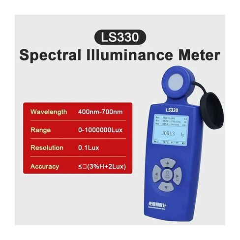 Luxmeter Cct CRI Luxometer ضوء متر المهنية مقياس الإضاءة عالية الدقة مقياس الإضاءة الطيفية LS330 in Kuwait