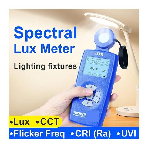 Luxmeter Cct CRI Luxometer ضوء متر المهنية مقياس الإضاءة عالية الدقة مقياس الإضاءة الطيفية LS330 in Kuwait