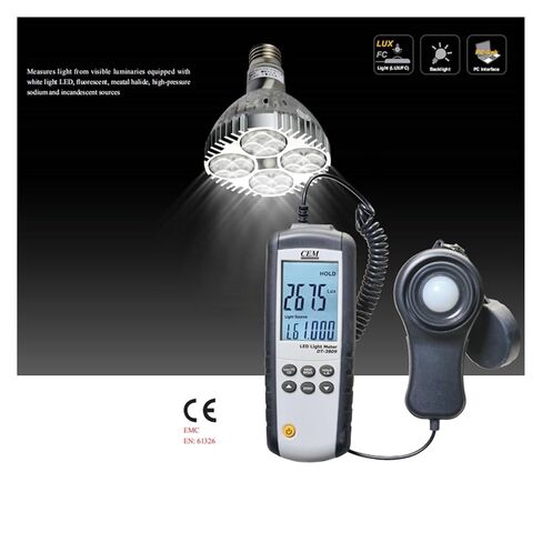 إضاءة LED/مقياس ضوء يصل إلى 400,000 لوكس / 40,000 Fc Lar بإضاءة خلفية، مقياس ضوء للنباتات، مصابيح LED للمنزل والمكتب in Kuwait