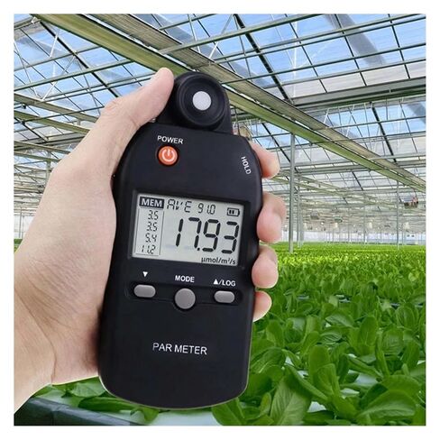 PAR Meter Illuminance Meter PPFD Sensor Full-Spectrum Record Function Indoor Outdoor Plant Light Meter in Kuwait