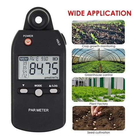 PAR Meter Illuminance Meter PPFD Sensor Full-Spectrum Record Function Indoor Outdoor Plant Light Meter in Kuwait