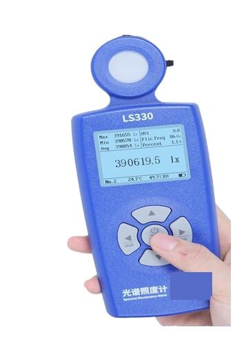 LS330 مقياس الضوء مقياس الإضاءة لوكس الإضاءة الطيفية متر الرقمية CCT UVI CRI Ra Lx FC تردد وميض in Kuwait