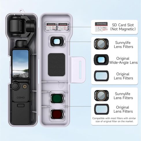 حافظة واقية لـ DJI Osmo Pocket 4، غطاء واقٍ لمرشح الذاكرة لتخزين 2 فتحات لبطاقة التخزين لـ DJI Osmo Pocket 4 (أخضر) in Kuwait